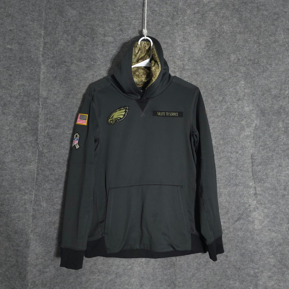 Nike Therma-Fit Hoodie Youth XL Philadelphia Eagles Salute to Service NFL Green